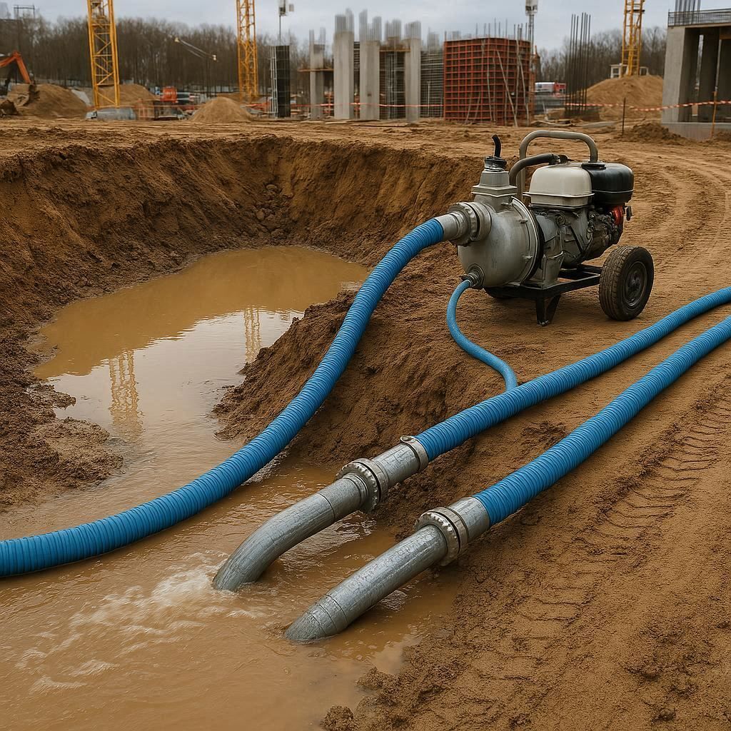 Водопонижение и осушение котлована в Томске
