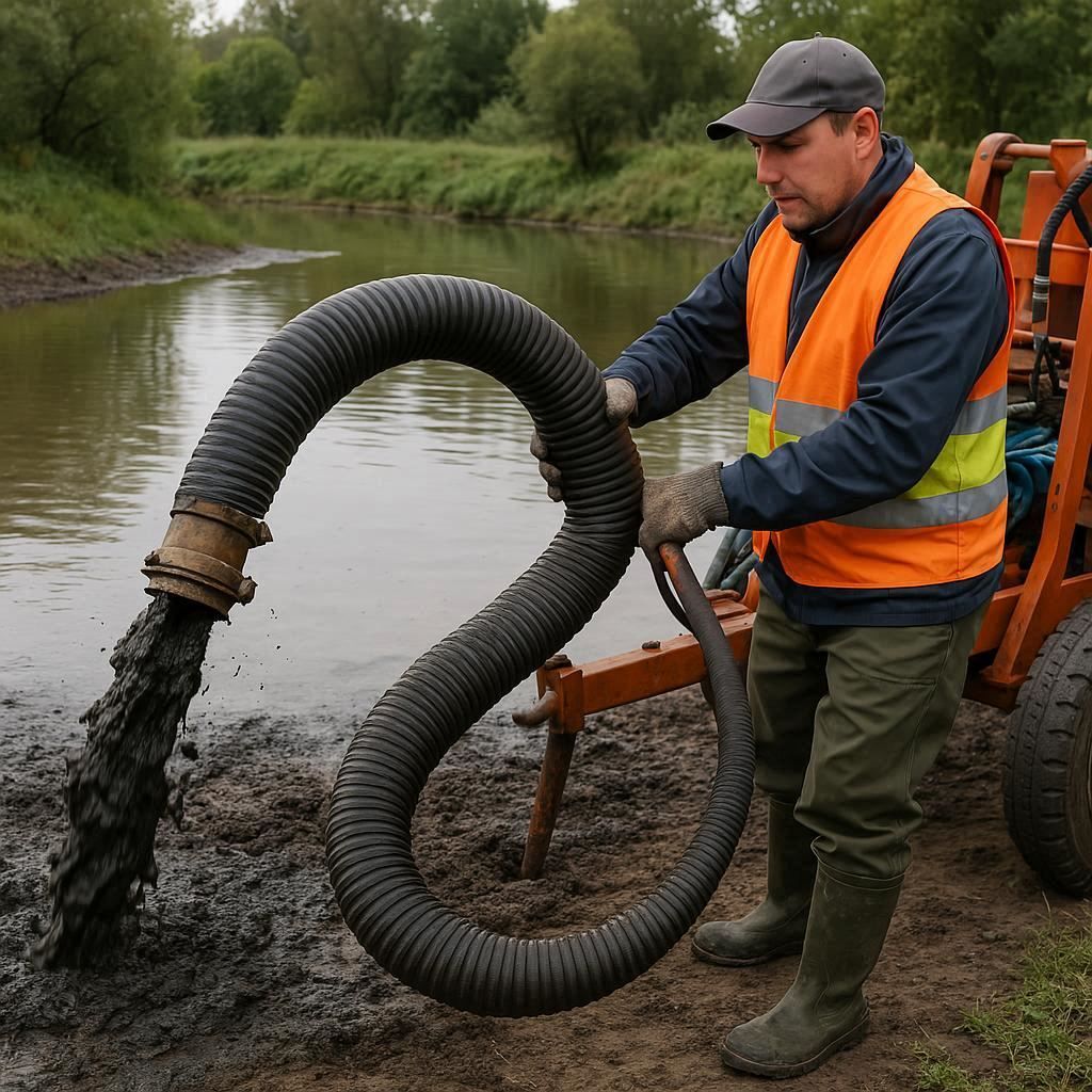 Очистка прудов и водоемов от ила в Томске